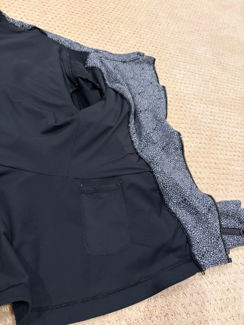 Lululemon Bust A Move Moto Jacket Plush Petal Black Ghost Peplum est. Size 10